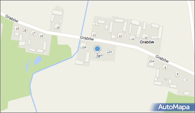Grabów, Grabów, 13B, mapa Grabów