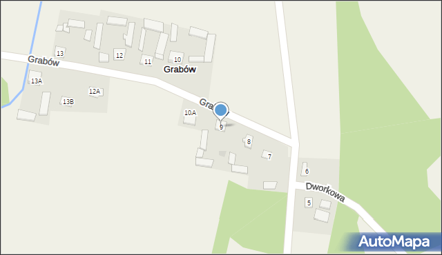 Grabów, Grabów, 9, mapa Grabów