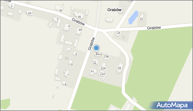 Grabów, Grabów, 23/1, mapa Grabów