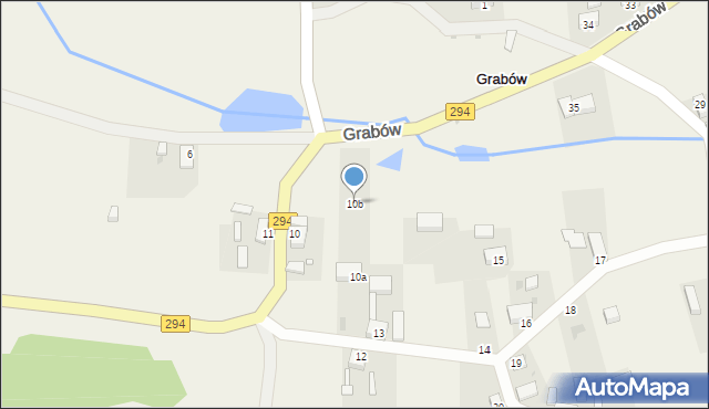 Grabów, Grabów, 10b, mapa Grabów