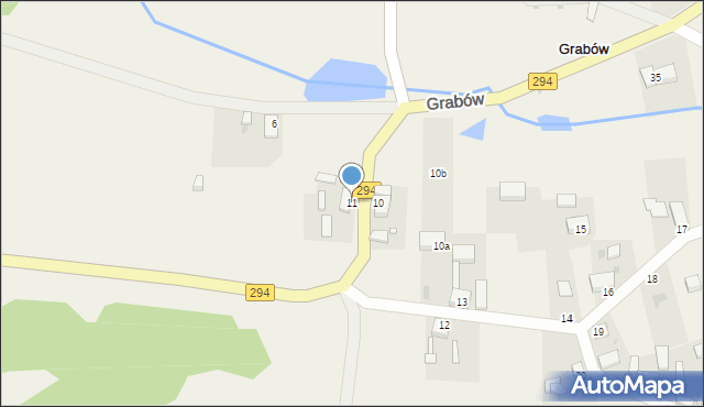 Grabów, Grabów, 11, mapa Grabów