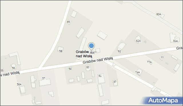 Grabów nad Wisłą, Grabów nad Wisłą, 58A, mapa Grabów nad Wisłą