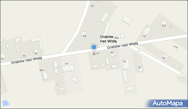 Grabów nad Wisłą, Grabów nad Wisłą, 59, mapa Grabów nad Wisłą