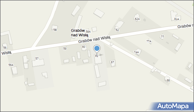 Grabów nad Wisłą, Grabów nad Wisłą, 61, mapa Grabów nad Wisłą