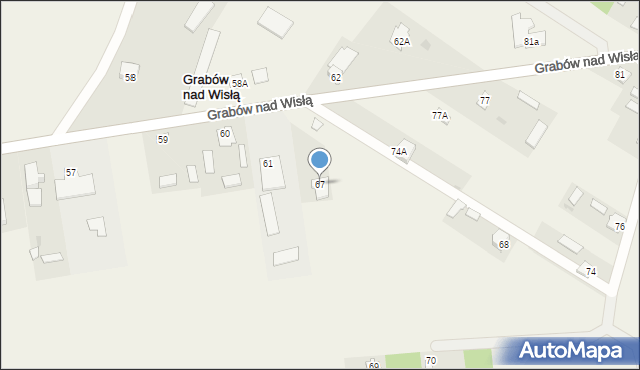 Grabów nad Wisłą, Grabów nad Wisłą, 67, mapa Grabów nad Wisłą