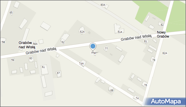 Grabów nad Wisłą, Grabów nad Wisłą, 77A, mapa Grabów nad Wisłą