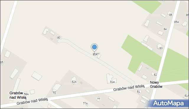 Grabów nad Wisłą, Grabów nad Wisłą, 80A, mapa Grabów nad Wisłą