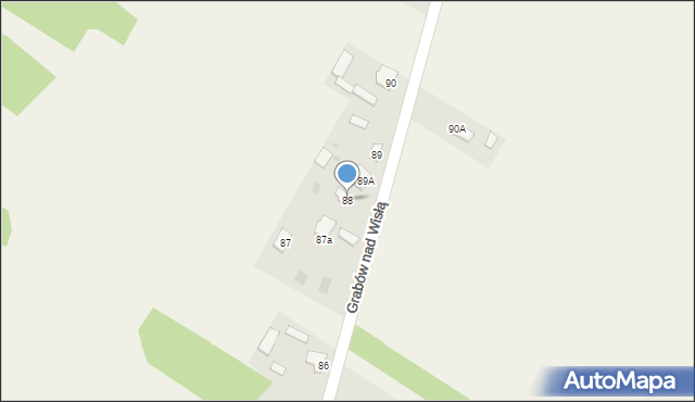 Grabów nad Wisłą, Grabów nad Wisłą, 88, mapa Grabów nad Wisłą