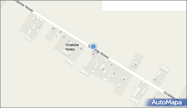 Grabów Nowy, Grabów Nowy, 11, mapa Grabów Nowy