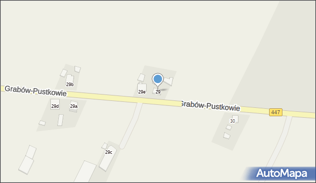 Grabów-Pustkowie, Grabów-Pustkowie, 29, mapa Grabów-Pustkowie