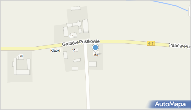 Grabów-Pustkowie, Grabów-Pustkowie, 36a, mapa Grabów-Pustkowie