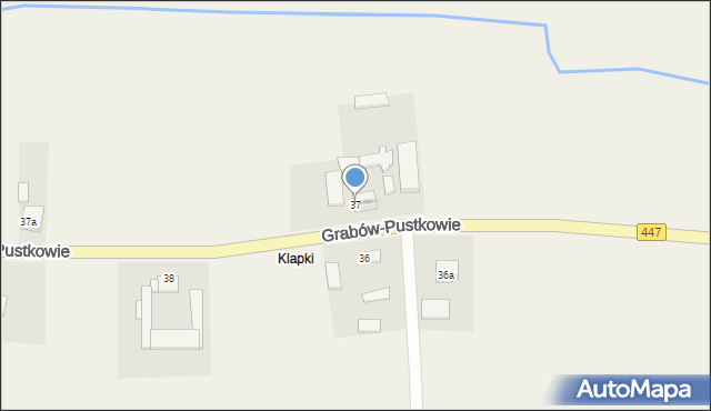 Grabów-Pustkowie, Grabów-Pustkowie, 37, mapa Grabów-Pustkowie