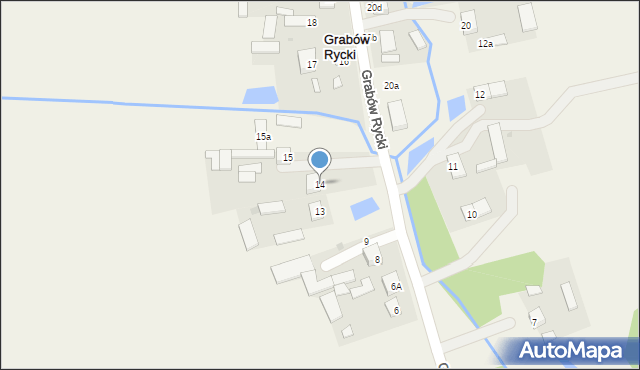 Grabów Rycki, Grabów Rycki, 14, mapa Grabów Rycki