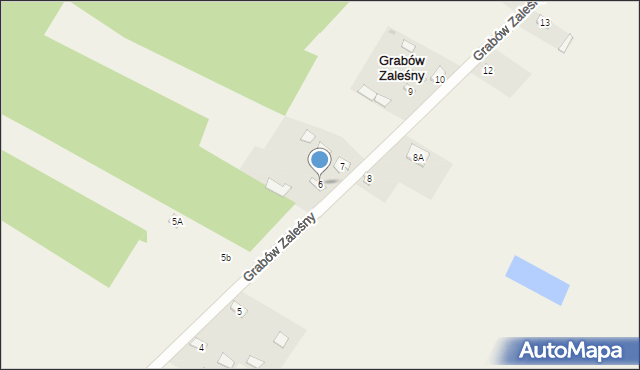 Grabów Zaleśny, Grabów Zaleśny, 6, mapa Grabów Zaleśny