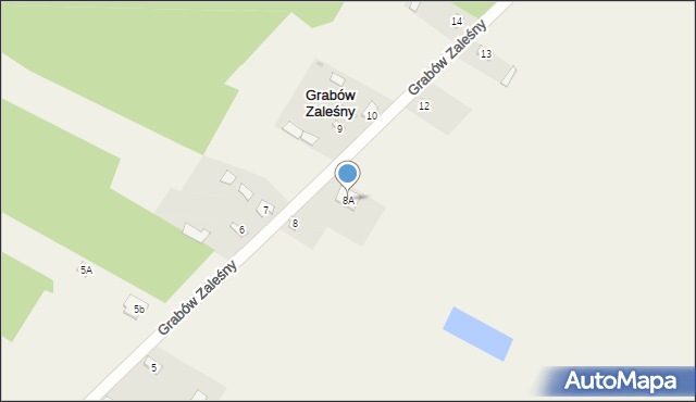 Grabów Zaleśny, Grabów Zaleśny, 8A, mapa Grabów Zaleśny