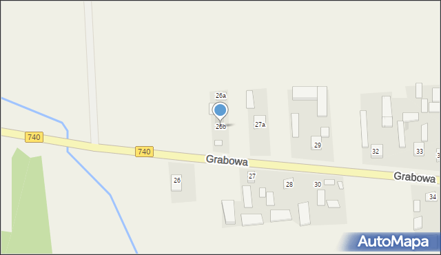 Grabowa, Grabowa, 26b, mapa Grabowa