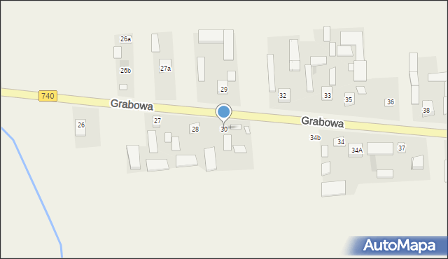 Grabowa, Grabowa, 30, mapa Grabowa