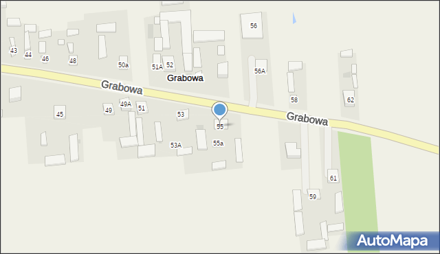 Grabowa, Grabowa, 55, mapa Grabowa