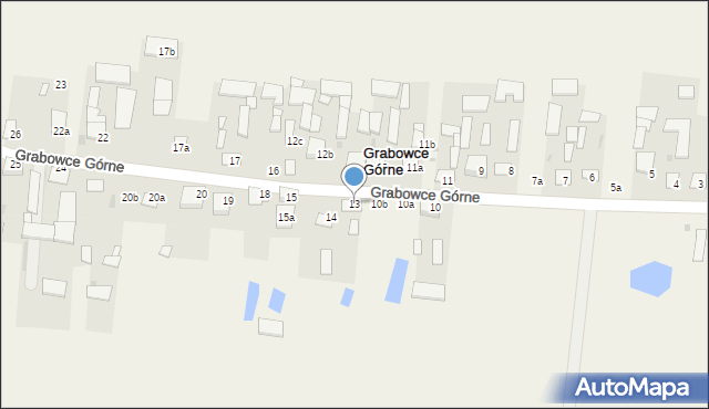 Grabowce Górne, Grabowce Górne, 13, mapa Grabowce Górne