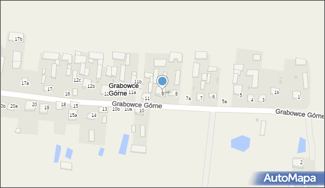 Grabowce Górne, Grabowce Górne, 9, mapa Grabowce Górne