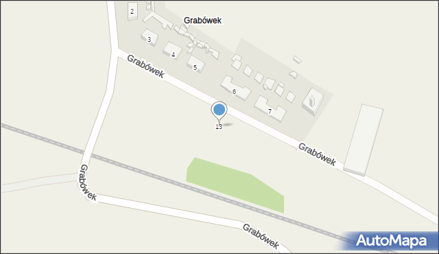 Grabówek, Grabówek, 13, mapa Grabówek