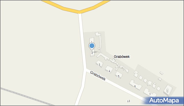 Grabówek, Grabówek, 2, mapa Grabówek