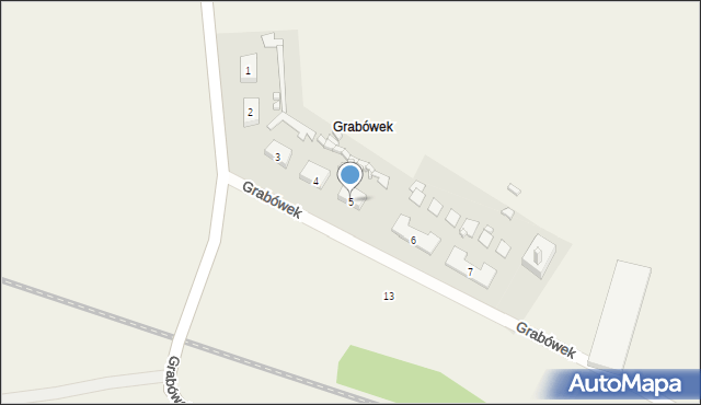 Grabówek, Grabówek, 5, mapa Grabówek