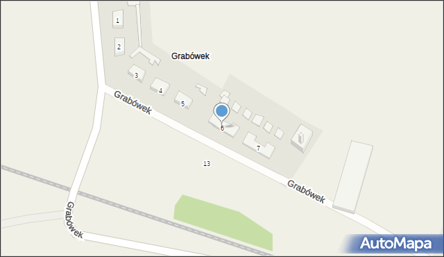 Grabówek, Grabówek, 6, mapa Grabówek