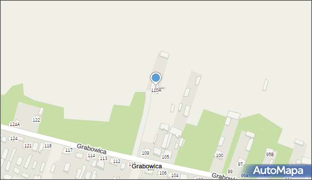 Grabowica, Grabowica, 110A, mapa Grabowica