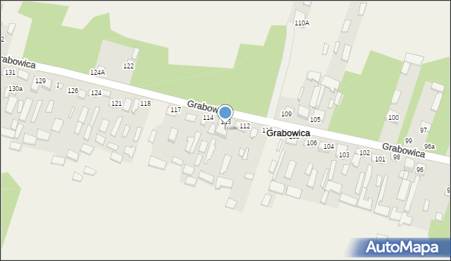 Grabowica, Grabowica, 113A, mapa Grabowica