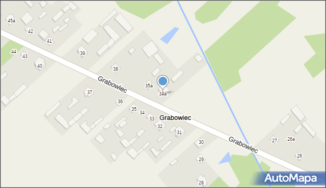 Grabowiec, Grabowiec, 34a, mapa Grabowiec