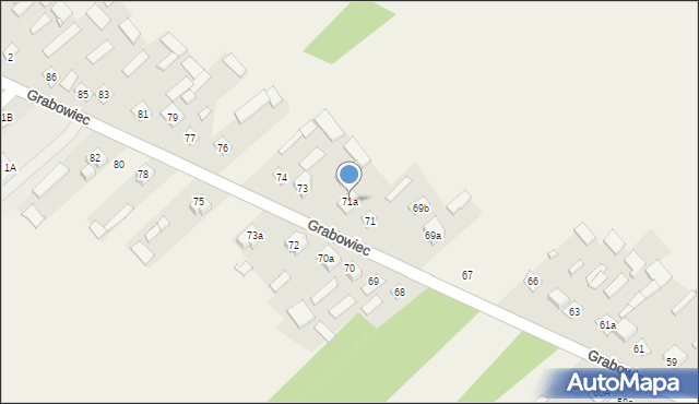 Grabowiec, Grabowiec, 71a, mapa Grabowiec