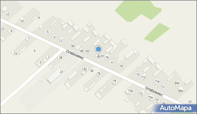 Grabowiec, Grabowiec, 81, mapa Grabowiec