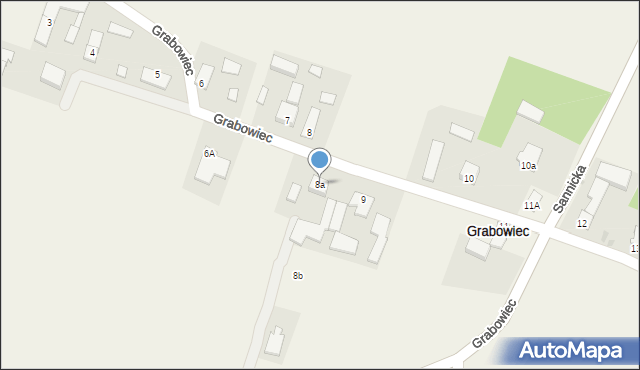 Grabowiec, Grabowiec, 8a, mapa Grabowiec