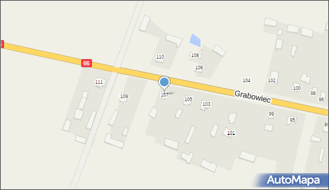 Grabowiec, Grabowiec, 107, mapa Grabowiec