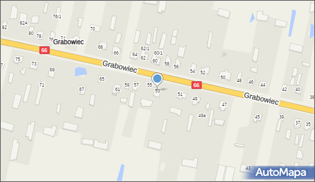 Grabowiec, Grabowiec, 53, mapa Grabowiec