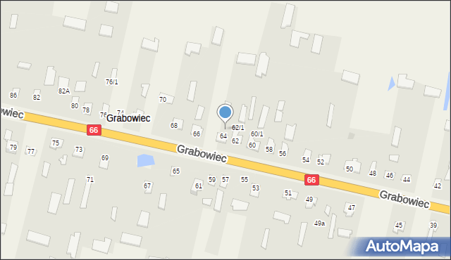 Grabowiec, Grabowiec, 64/1, mapa Grabowiec