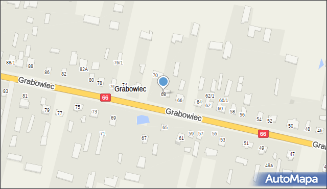 Grabowiec, Grabowiec, 68, mapa Grabowiec