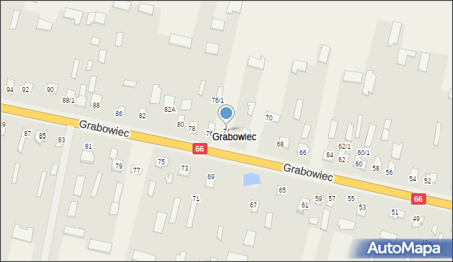 Grabowiec, Grabowiec, 74, mapa Grabowiec