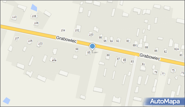 Grabowiec, Grabowiec, 95/1, mapa Grabowiec