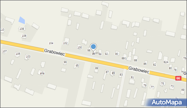 Grabowiec, Grabowiec, 96, mapa Grabowiec