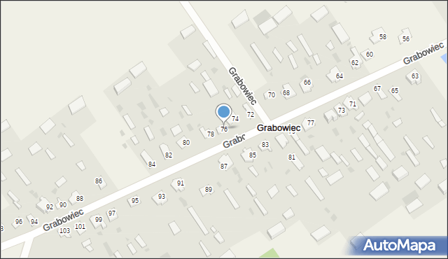 Grabowiec, Grabowiec, 76, mapa Grabowiec