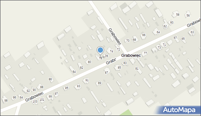 Grabowiec, Grabowiec, 78, mapa Grabowiec
