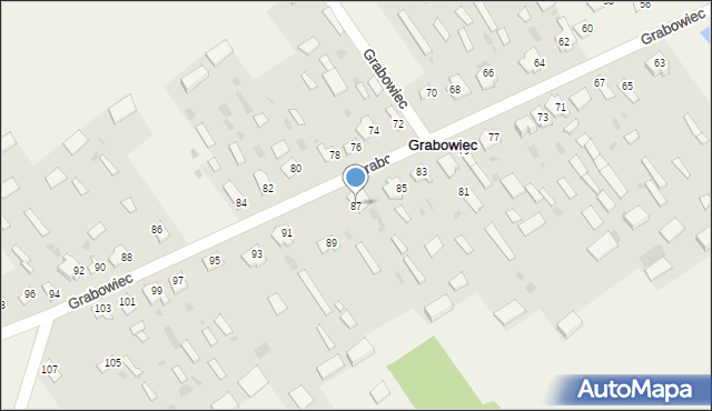 Grabowiec, Grabowiec, 87, mapa Grabowiec