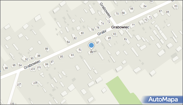 Grabowiec, Grabowiec, 89, mapa Grabowiec