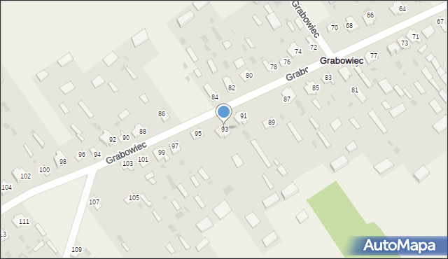 Grabowiec, Grabowiec, 93, mapa Grabowiec