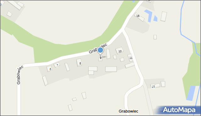 Grabowiec, Grabowiec, 9, mapa Grabowiec
