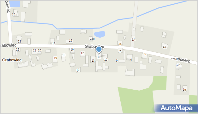 Grabowiec, Grabowiec, 11, mapa Grabowiec