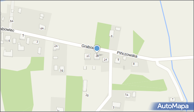 Grabowiec, Grabowiec, 1B, mapa Grabowiec