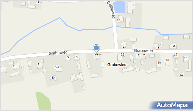 Grabowiec, Grabowiec, 25, mapa Grabowiec